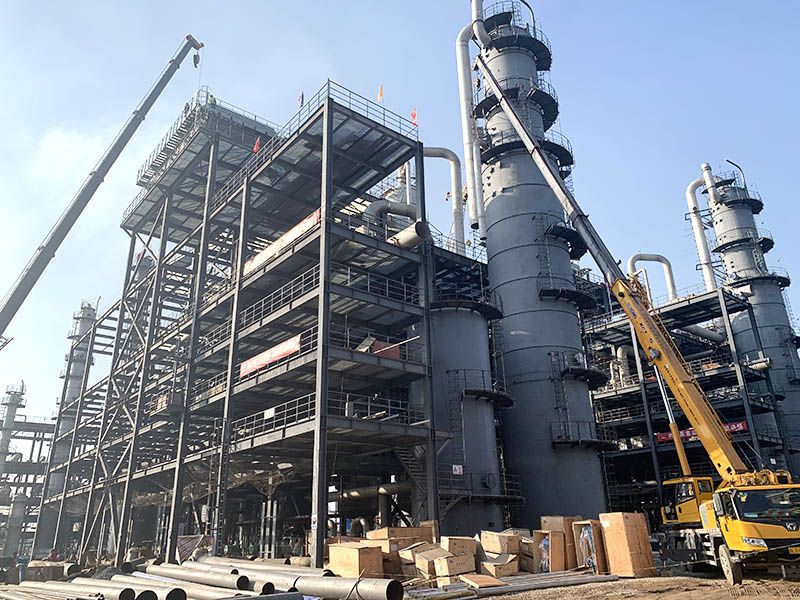 山西省沃能化工管廊架、框架設(shè)備及壓縮機(jī)廠房制作安裝工程
