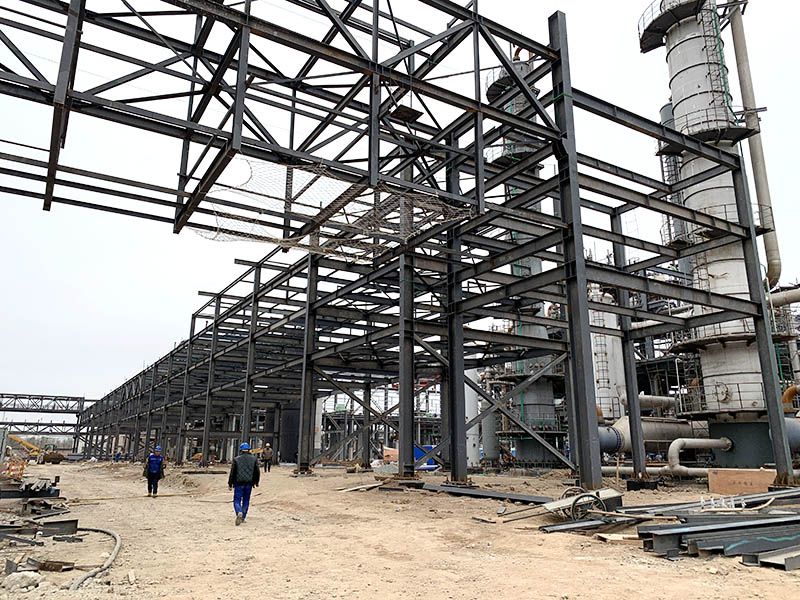 山西省沃能化工管廊架、框架設(shè)備及壓縮機(jī)廠房制作安裝工程