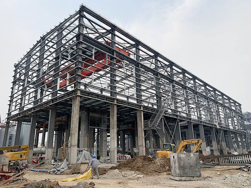 山西省沃能化工管廊架、框架設(shè)備及壓縮機(jī)廠房制作安裝工程